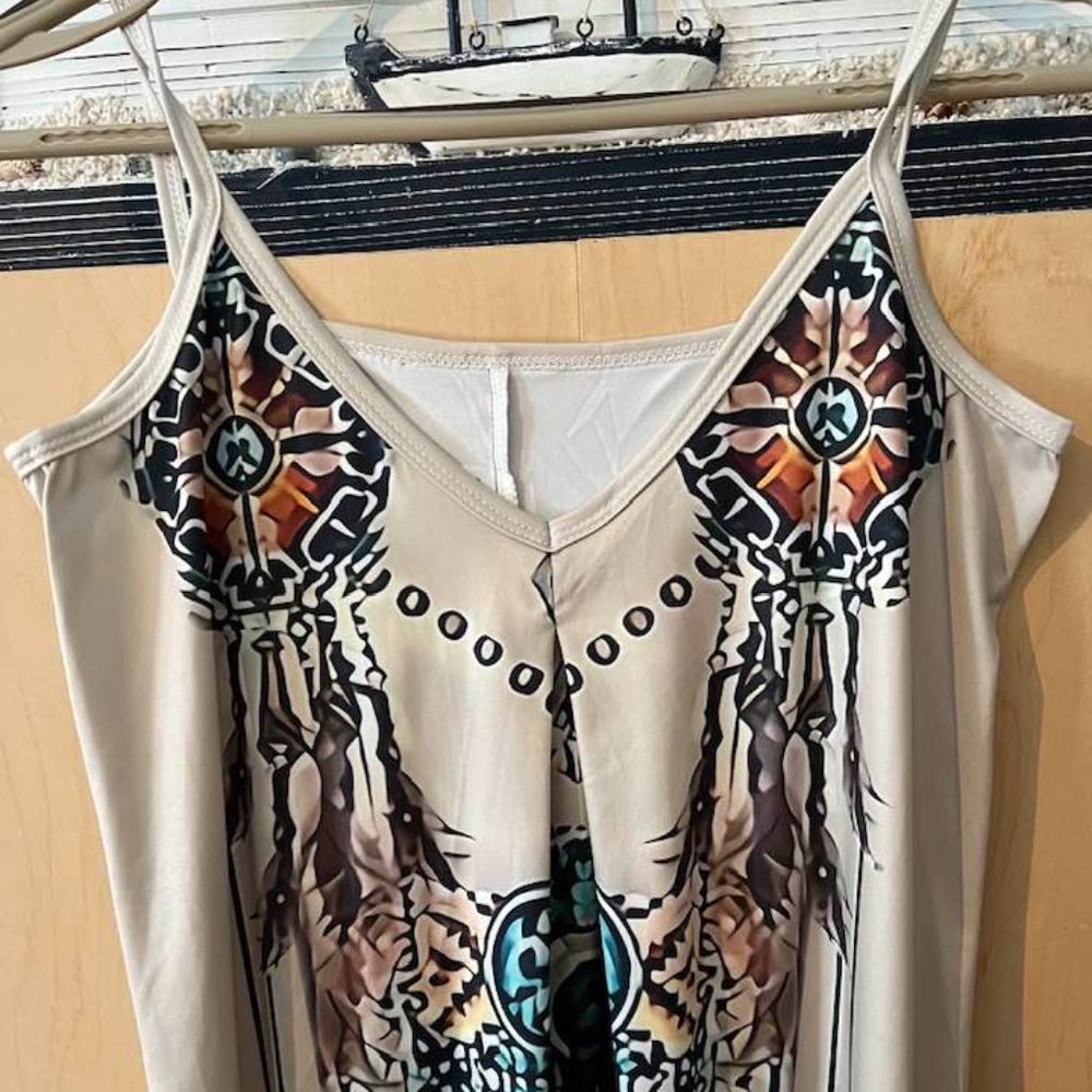 Full length Slim dress with Pretty Decor Size S Small